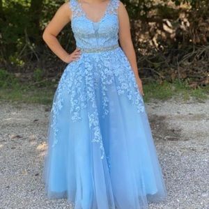 Baby Blue prom dress